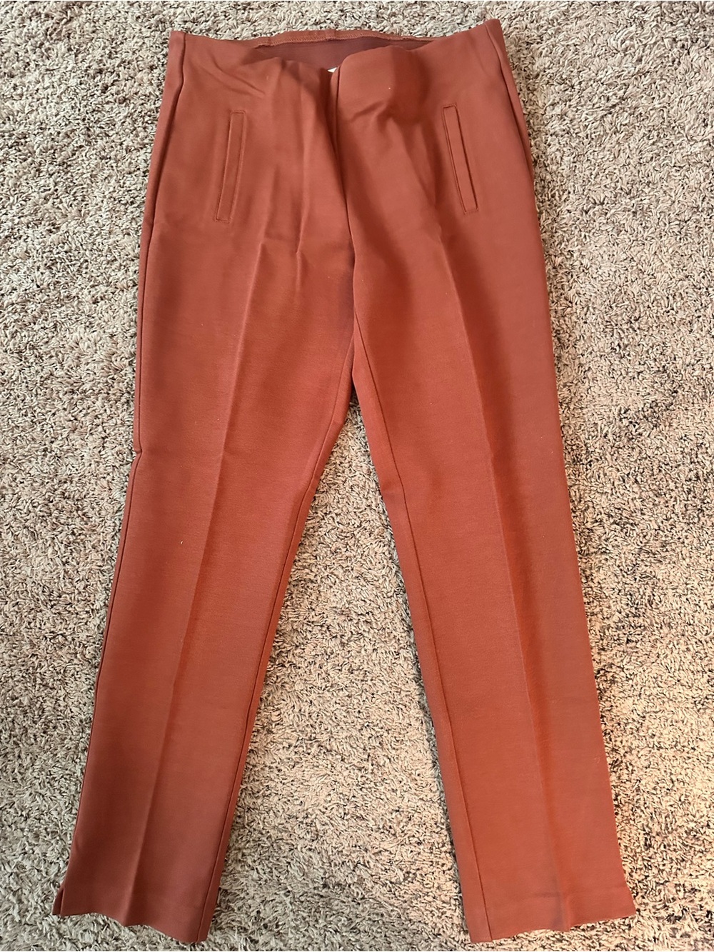Chico's women’s Rust Orange Slim Dress Pants